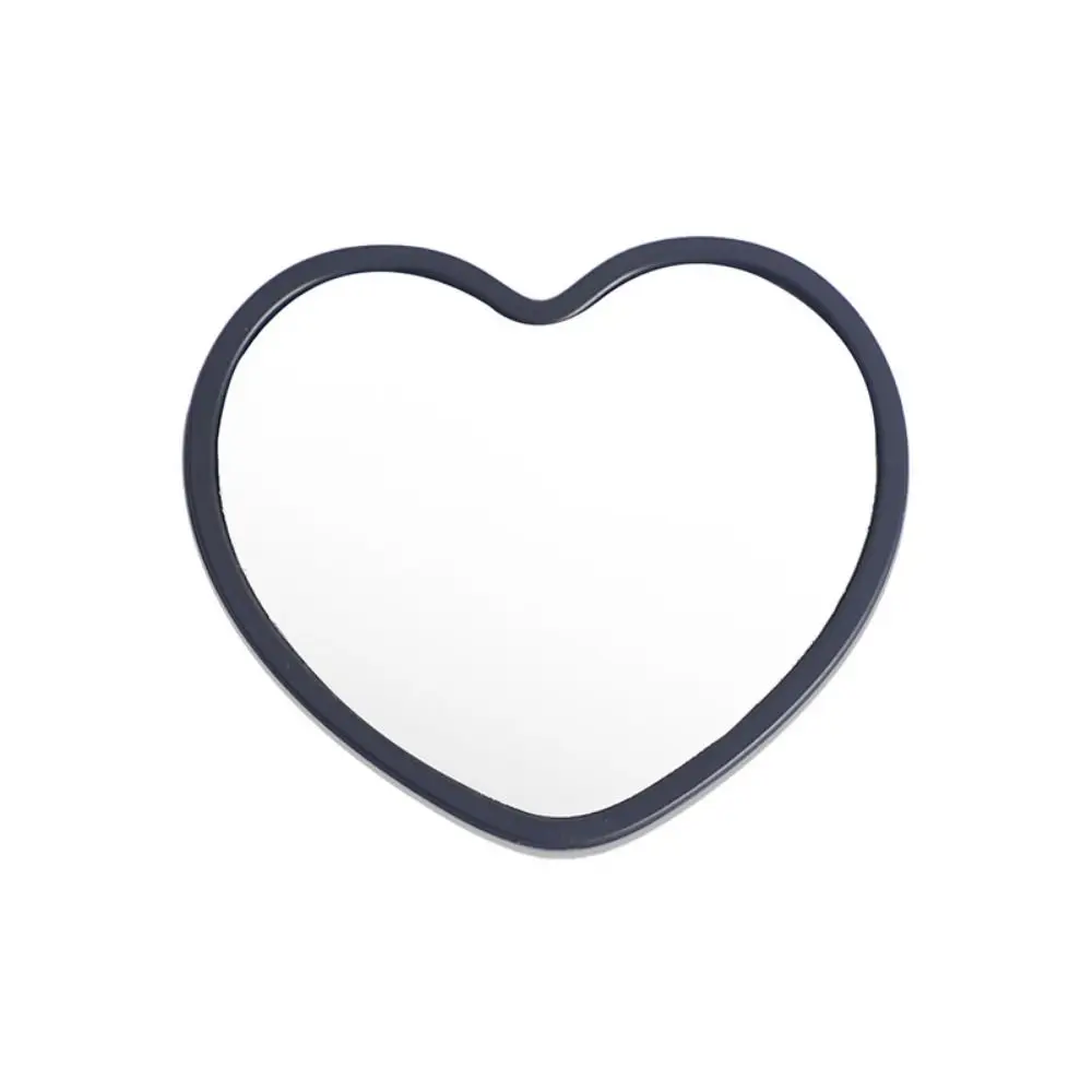 Simple Single-sided Heart-shaped Mirror Handheld Little Handheld Mirror High-definition Beauty Make-up Mirror Makeup Tool