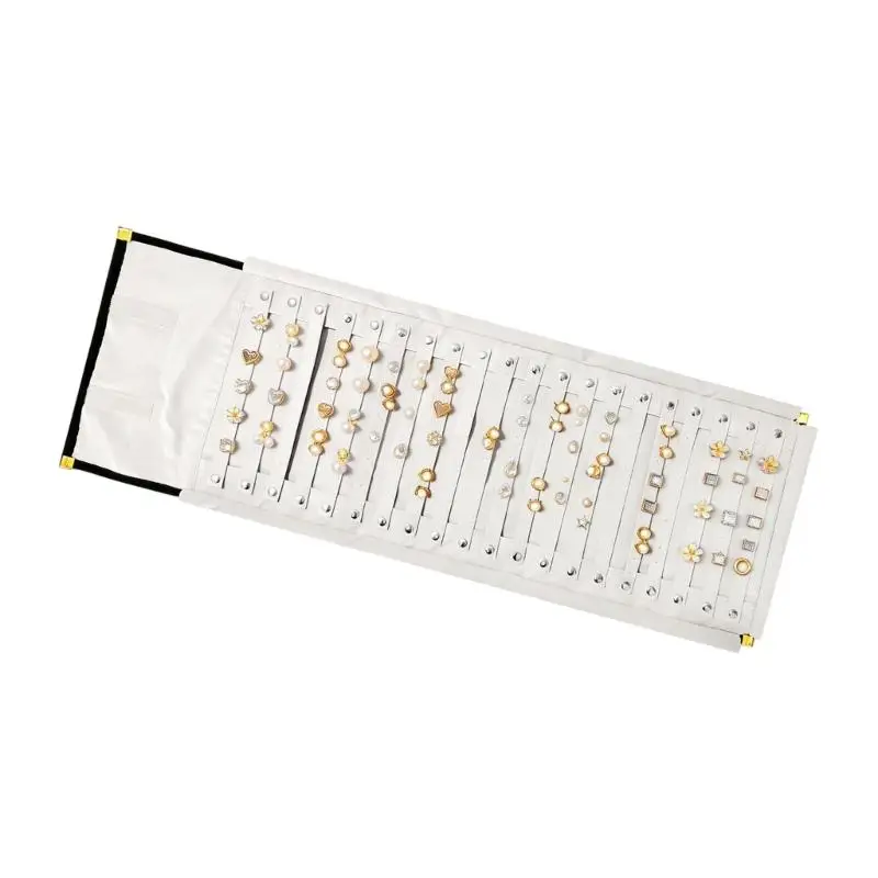 A52E Elegante Schmuck-Rolltasche mit sicheren Fächern, perfekt für Reisen und den Heimgebrauch – Detail 10