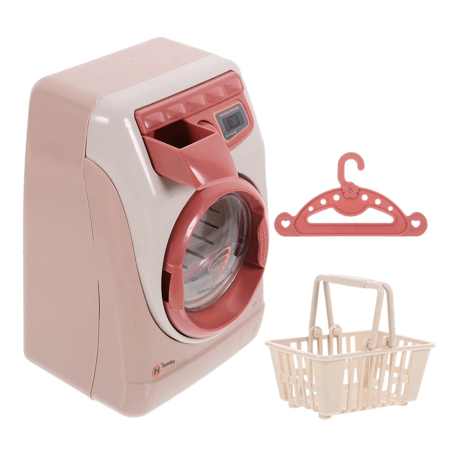 Play House Washing Machine Pretend Appliance Kid Toys Mini Washer Portable Electric Kids Plaything Home Plastic Child