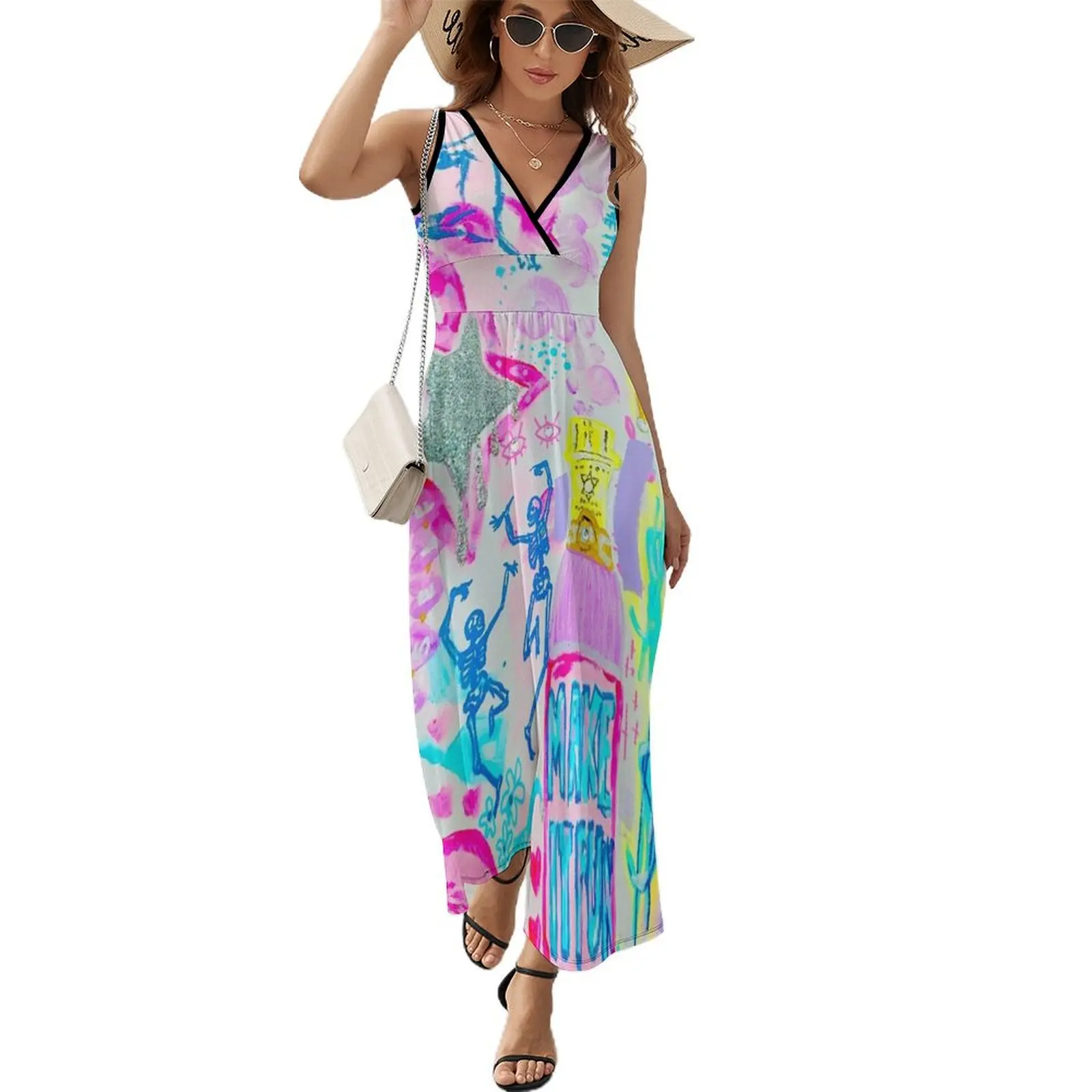 

Make It Fun Print #2 Sleeveless Dress women's dresses luxury dress summer elegant women's sets