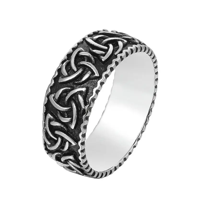 

Nordic Viking Celtic Knot Ring For Men Retro Viking Stainless Steel Jewelry Scandinavian Gift
