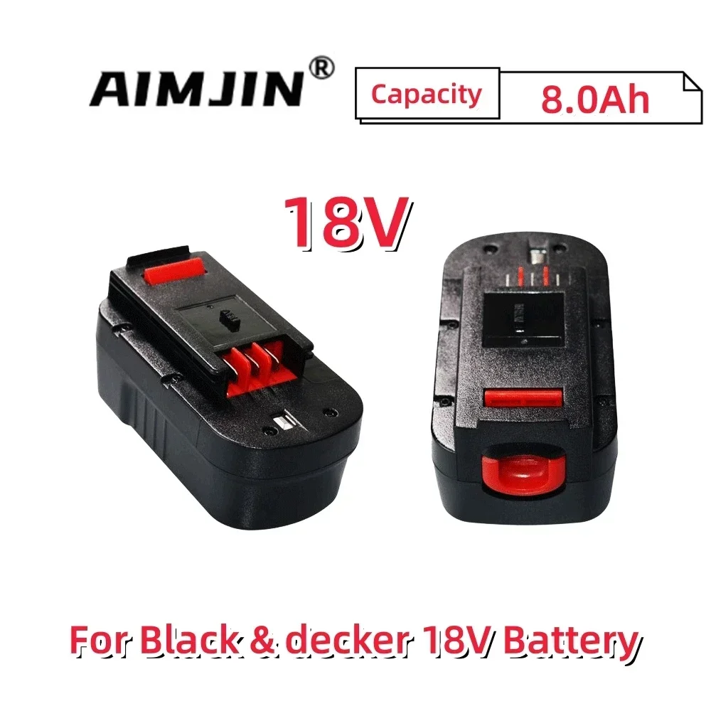 

18V 8000mAh Rechargeable Tools Battery For Black& Decker Hpb18 Fs180 A1718 A18NH BD18PSK EPC18 HP188F2B KC1800Sk Fs1800