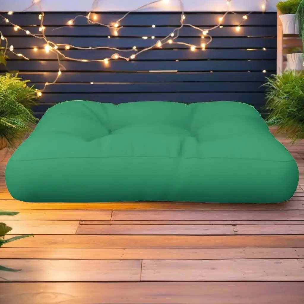 

60x60x4.7 Green Fabric Pallet Cushion - Durable & Comfortable Warehouse/Outdoor Use