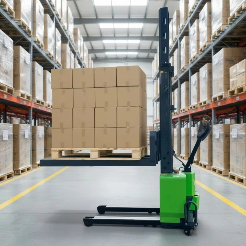 1.5 Ton Compact Electric Stacker Use for High-Level Storage Efficient&High-speed Stacking Anti-slip Durable Fast-charge
