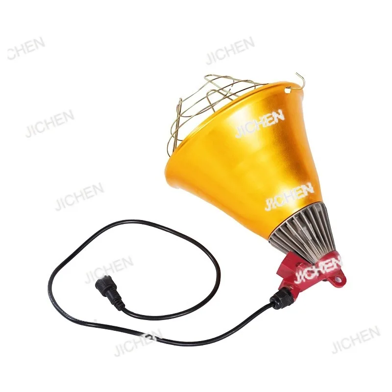 農場用の厚手の断熱ランプシェード 金属製防水加熱スポットライト 子豚用加熱ランプシェード 新品発送品。