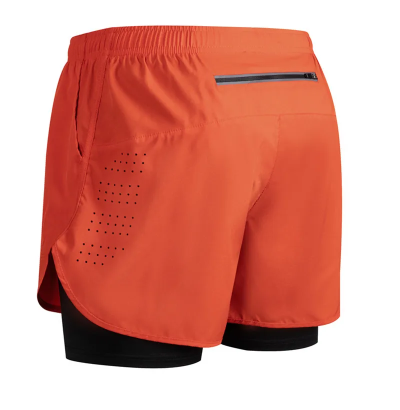 

Summer Muscle Men Sports Shorts Double-layer Lining Basketball Training Fitness Breathable Running Quick drying Beach shorts