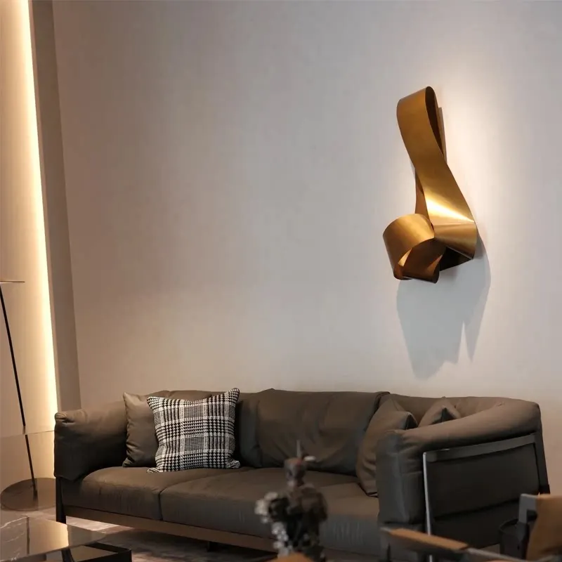 Modern art three-dimensional geometric sculpture wall decoration pendant, villa hotel background wall decoration