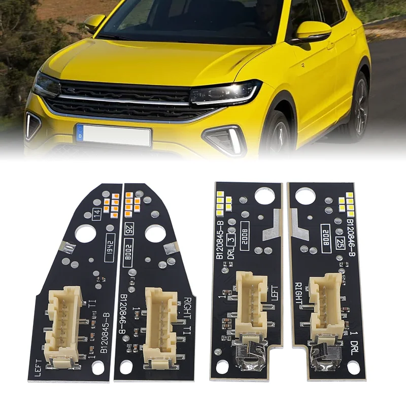 DRL 2GM.998.478 Turn signal Board B120845-B For VW T-CROSS Tcross LED Headlight Module B120846-B 2GM.998.479 Brightly White