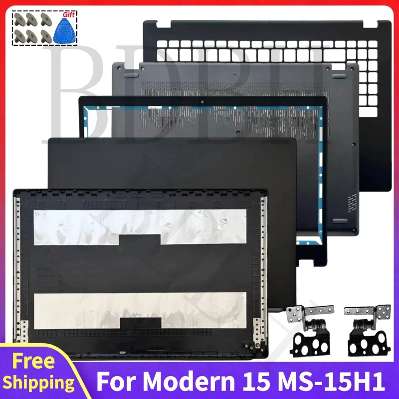 For Modern 15 MS-15H1 MS-15H2 B12M B13M Replace Laptop Screen LCD Back Cover Rear Lid Top Case Front Bezel Palmrest Bottom Case