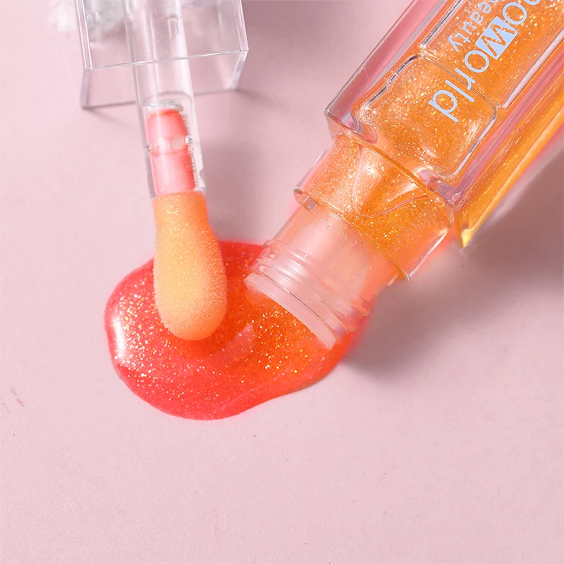 Lucidalabbra idratante giallo chiaro, lucidalabbra lucido e oleoso, prodotto naturale per illuminare le labbra, utilizzato per abbellire le labbra