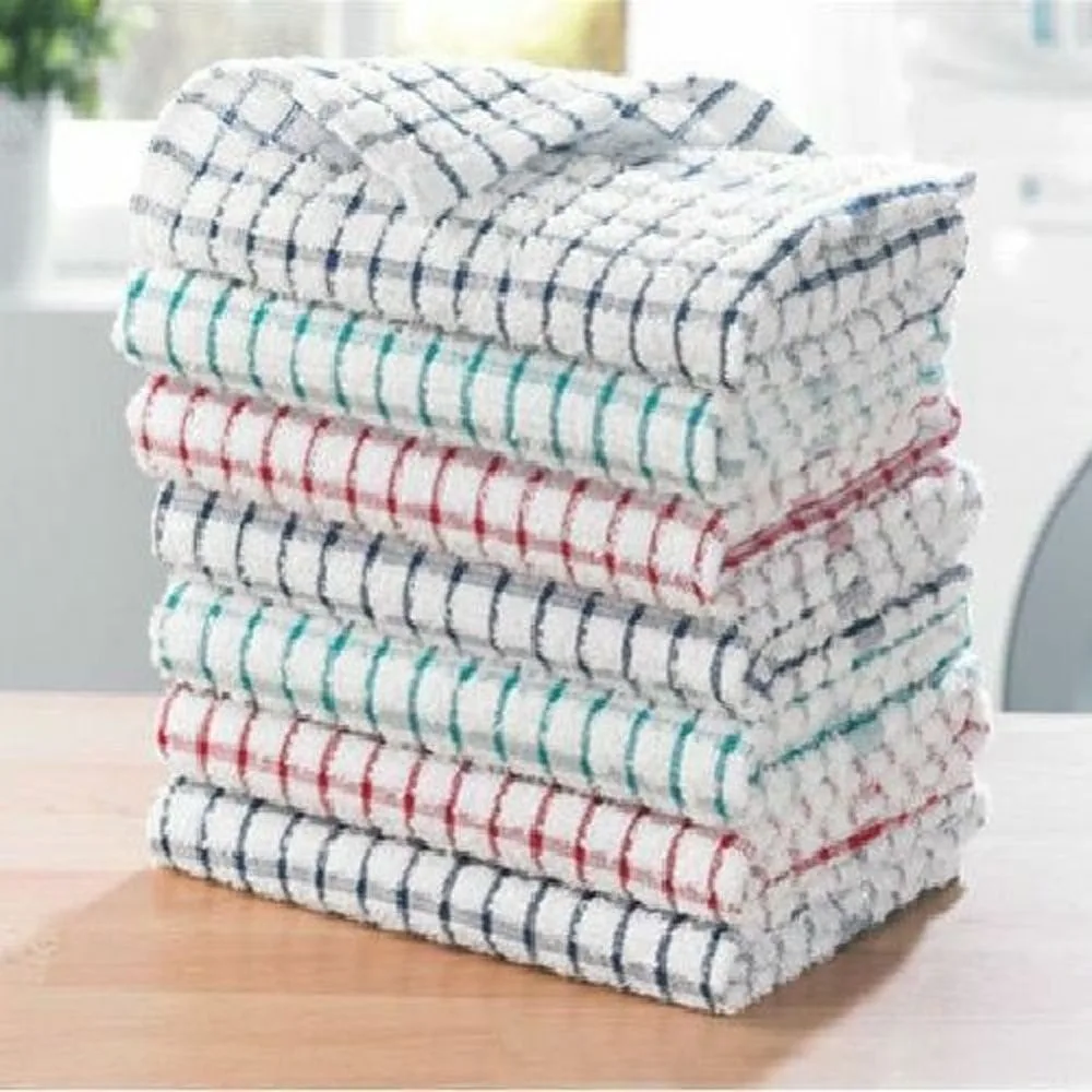 Rag Tea Towels New Cotton Drying Washing Dish Cloth Absorbent Large Size Cleaning Cloths Kitchen Supplies