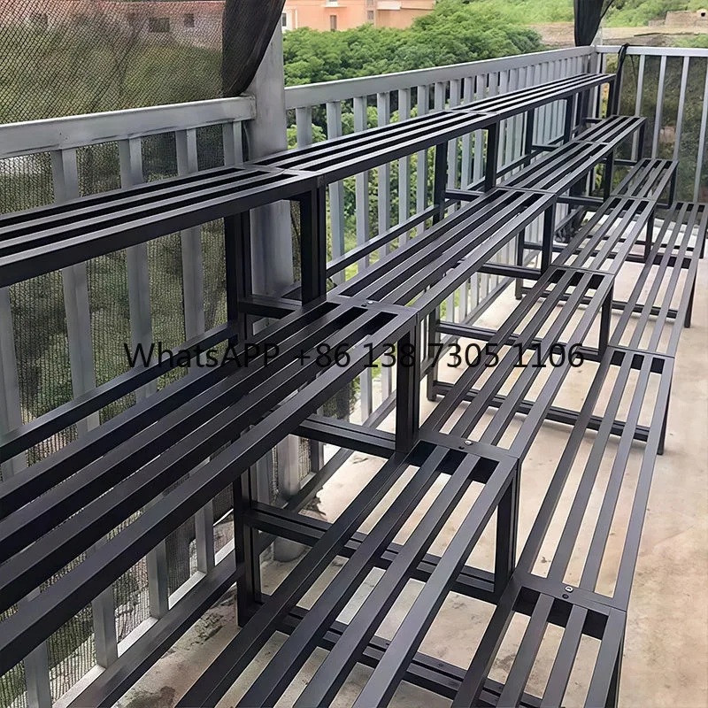 

Wrought iron flower rack Balcony Multi-layer ladder Outdoor courtyard Succulent flower rack Living room