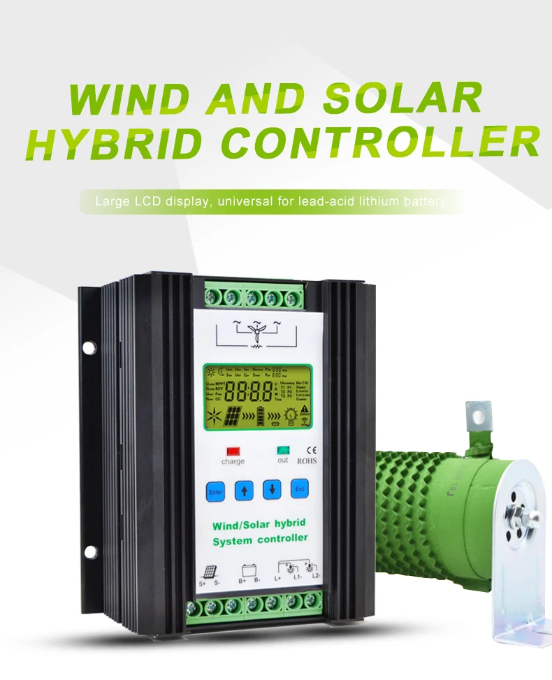 

PWM Charge Controller Solar & Wind Hybrid System Auto Regulator For Wind Turbine Home Appliance
