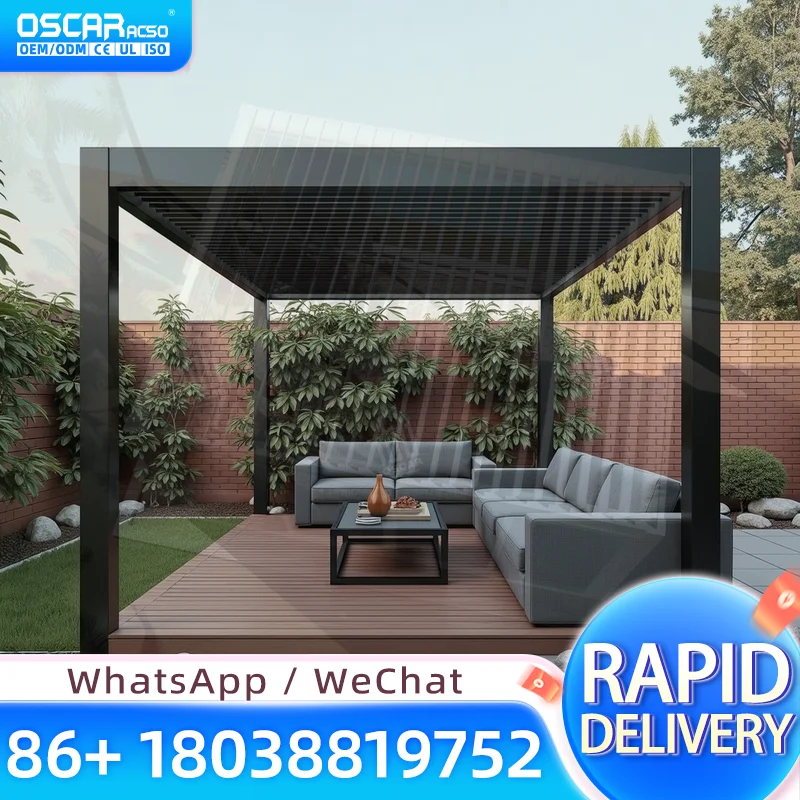 Waterproof Galvanized Steel Wavy Patio Canopy Wall Mounted Sun Shade Innovative Durable Garden Backyard Deck Europe Outdoor Shel