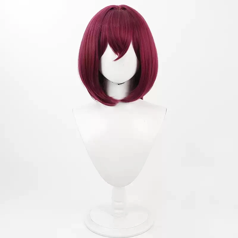 Novo vtuber houshou marinho cosplay peruca hololive meninas youtuber cabelo sintético curto para traje de halloween role play