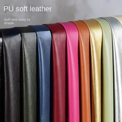 PU Soft Leather Fabric Artificial Leather Waterproof Micro Elastic Clothing Bag Designer Cloth Apparel Diy Sewing