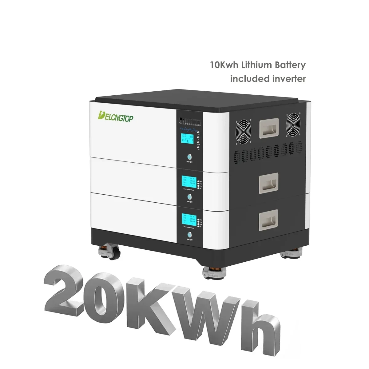 Delong offgrid solar energy storage power system home for 48V 51.2v 400AH 20KWh Stacked LiFePO4 battery