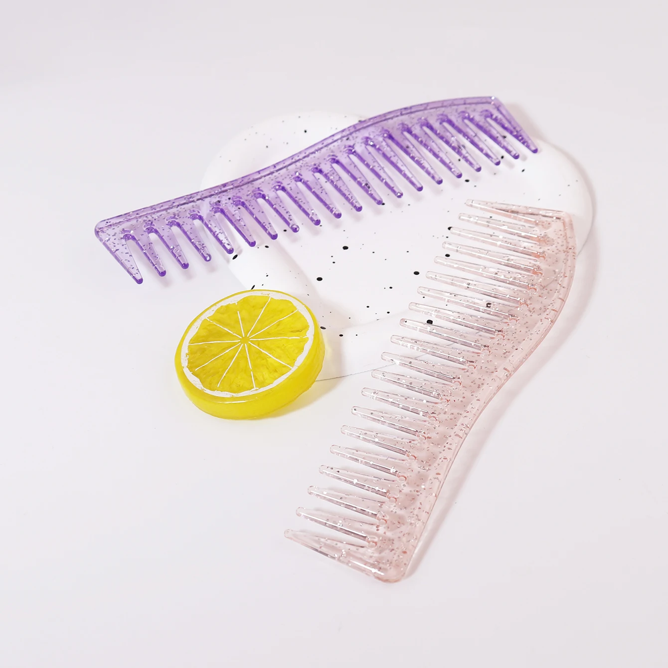 1/2Pcs Large Tooth Comb, Large Size, Multifunction Two Sided Curved Thick Detangle, Dressing Comb, Special for Real Hair Wigs