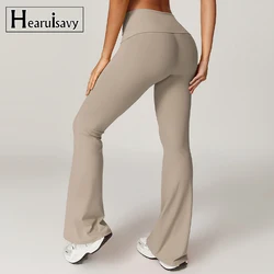 Hearuisavy Sports Flared Leggings Women Breathable Latin Dance Pants Women Running Quick-Drying Fitness Casual Bell-Bottoms