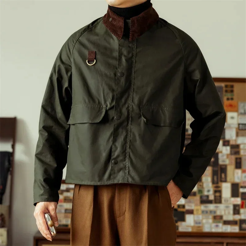 Red Tornado Spey Waxed Cotton Jacket Retro Inspired Fly Fishing Outerwear Boxy Fit