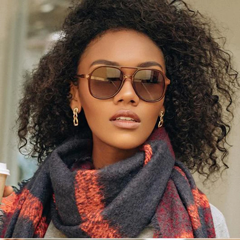 FEISHINI Fashion Big Glasses Frame Mujer Oculos Feminino Vintage High Quality Classic Beautiful Pilot Sunglasses Women Polarized