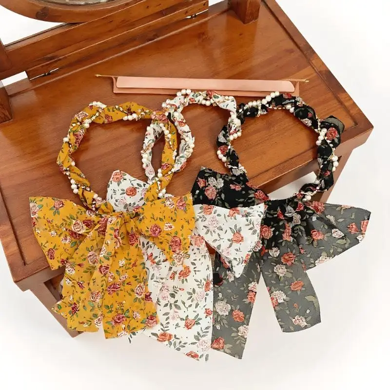 

Высокое качество ретро ремешок для волос обручи модная цветочная лента плетение повязка для волос для женщин повязка на голову аксессуары для волос