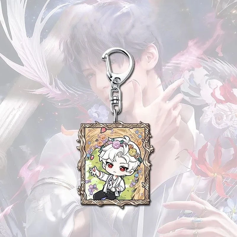 Game Love and deepspace keychain Sylus Rafayel Zayne Xavier Cartoon Character Photos Acrylic Pendant  Keychain Bag  Decoration