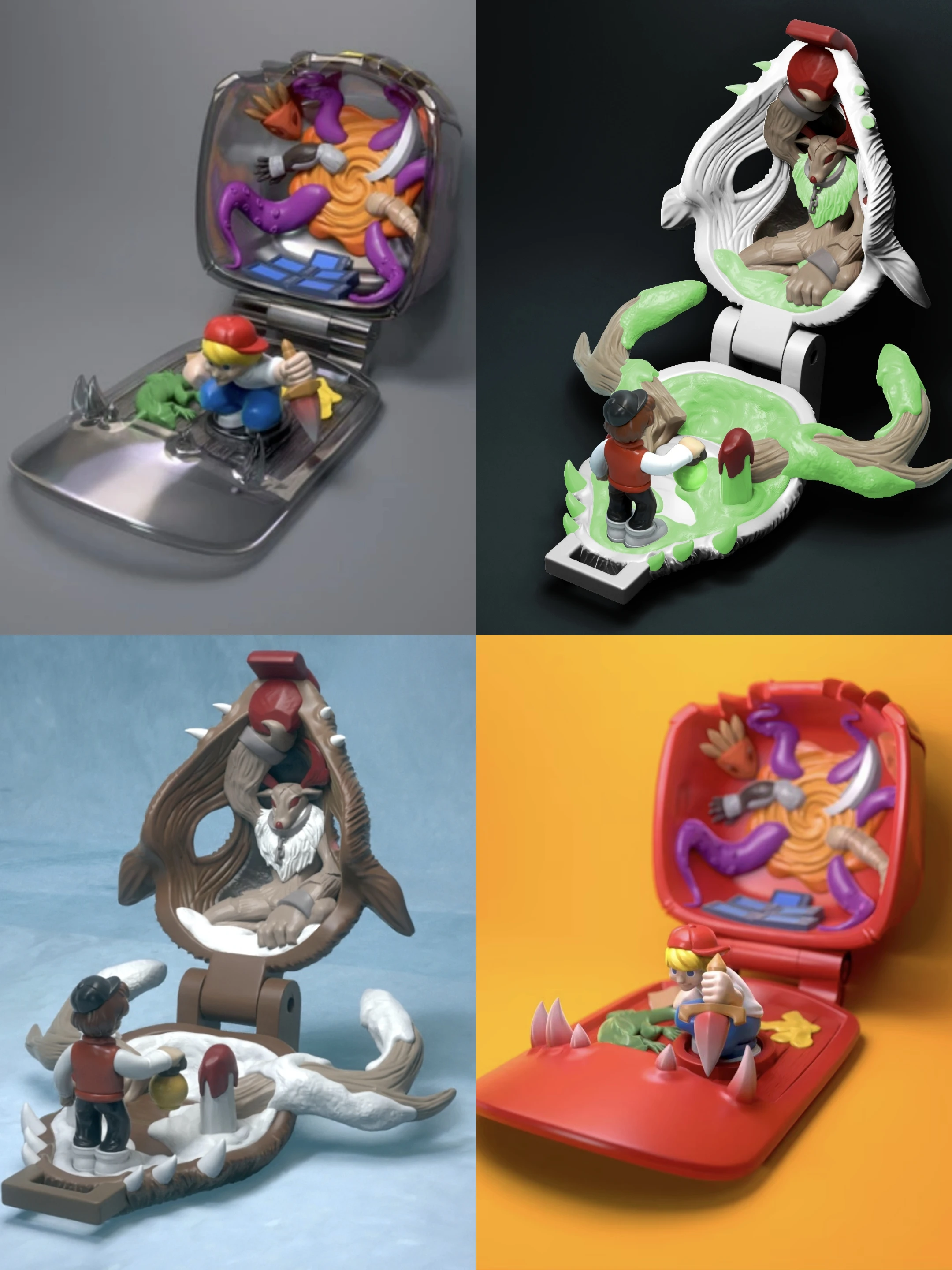 

In-Stock Mighty Max Singularity Omnipotent Hat Hunting Rudolf Mini Scene Trendy Figure