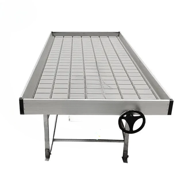 Hot selling Greenhouse Hydroponics 4X8 Breeding Table Ebb and Flood Rolling Bench for Medical Plants