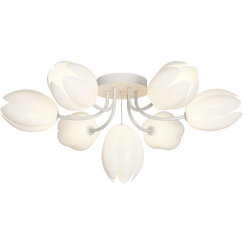 

French light luxury magnolia shape living room dining room ceiling light warm romantic bedroom