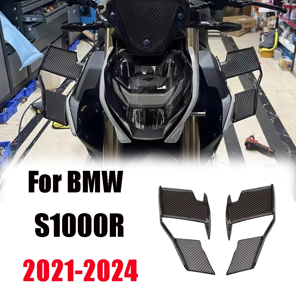 

New 2024 Motorcycles Fairing Side Winglet Aerodynamic Wing Kit Spoilers For BMW S1000R 2021 - 2022 2023 2024 Accessories