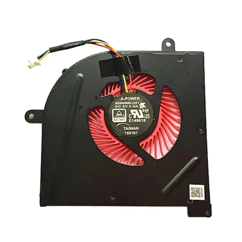 FORNEW ventilador de refrigeración de cpu para ordenador portátil para MSI GS63VR GS63 GS73 GS73VR MS-17B1 Stealth Pro C.PU BS5005HS-U2F1 GPU BS5005HS-U2L1 enfriador fa