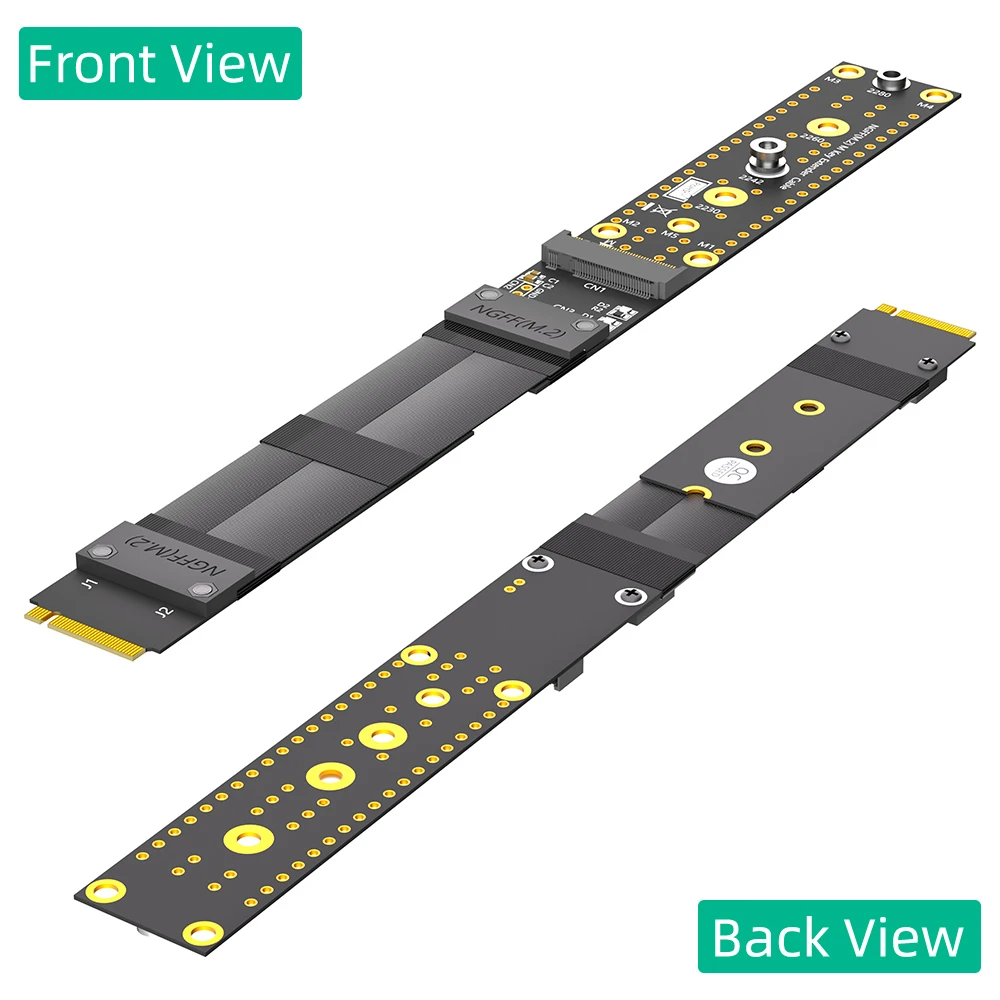 20 سنتيمتر M.2 (NGFF) مفتاح M NVMe SSD 2242/2260/2280 تمديد كابل موسع PCIe3.0 x4 كامل السرعة عالية التردد تمديد كابل