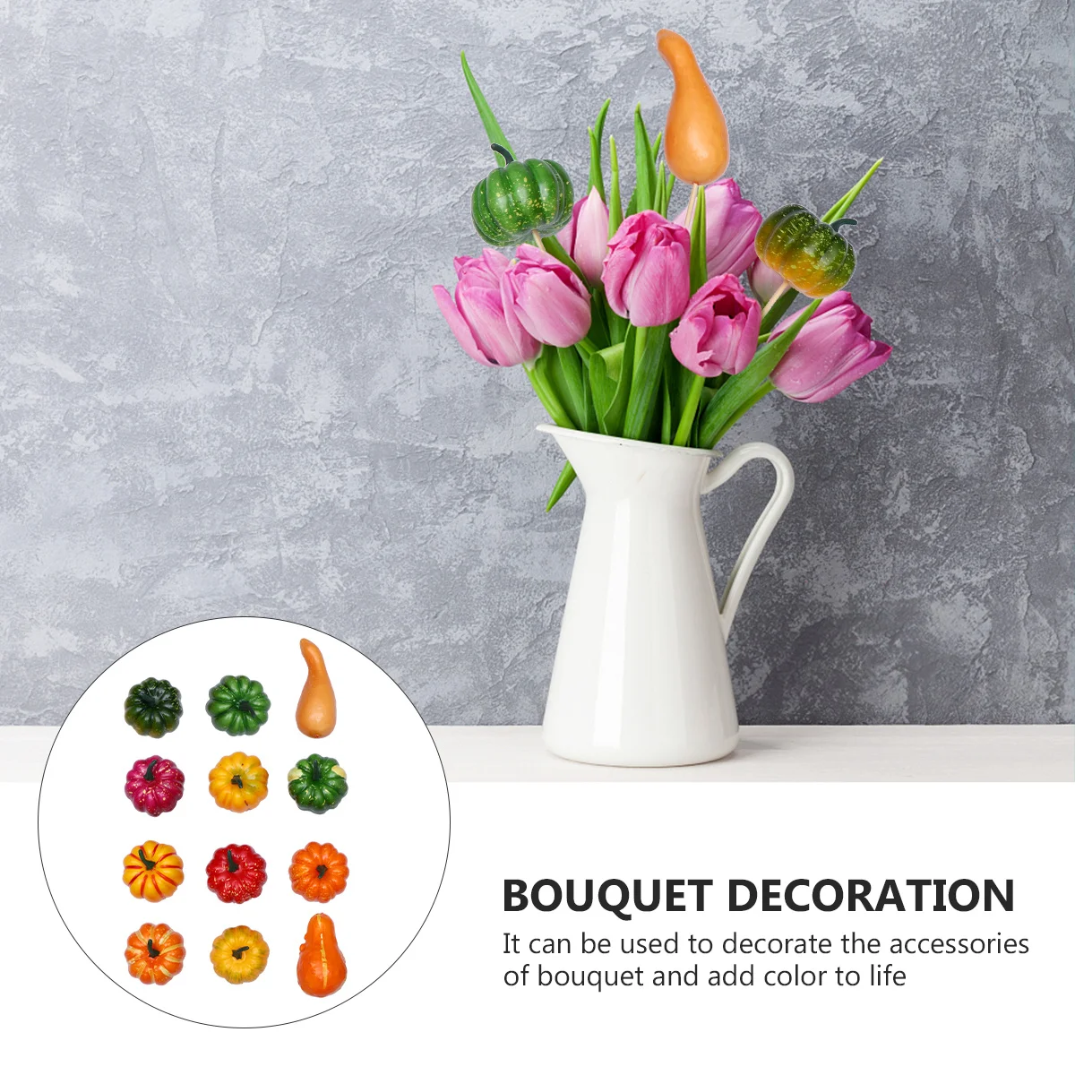 

12Pcs Eco-Friendly Simulated Pumpkins Lightweight Exquisite Pumpkin Adornments Halloween Thanksgiving Supplies