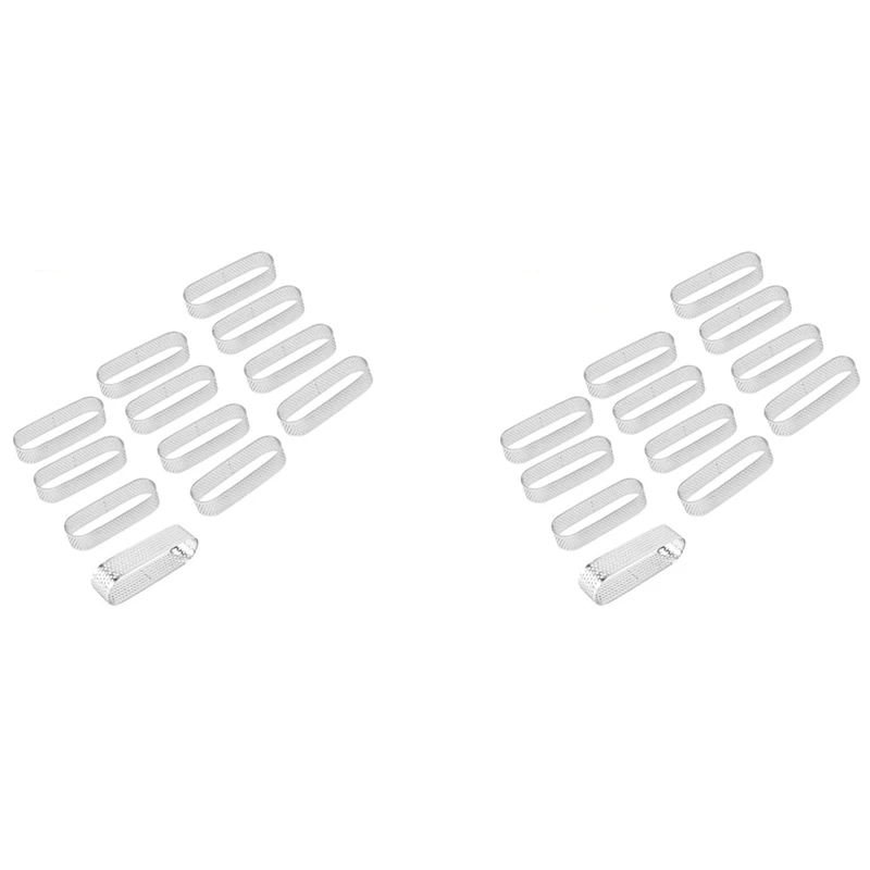 

24Pcs Oval Tartlet Molds French Dessert Mousse Fruit Pie Tart Ring Quiche Cake Mold, Stainless Steel Tart Mousse Ring
