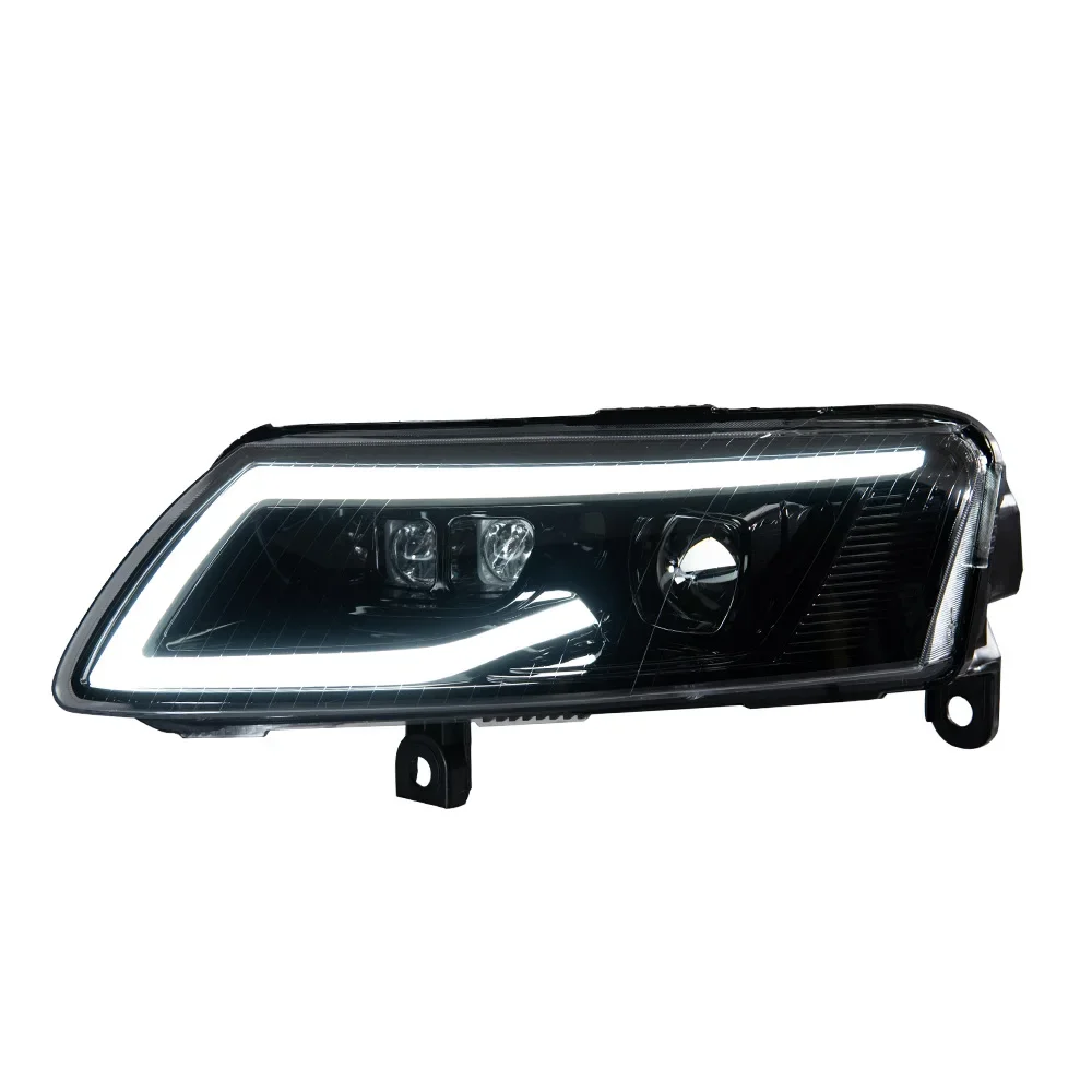 Car Lights for Audi A6 2004-2011 LED Dynamic Signal Headlights New Condition Front Projector Lens DRL Automotive Accessory