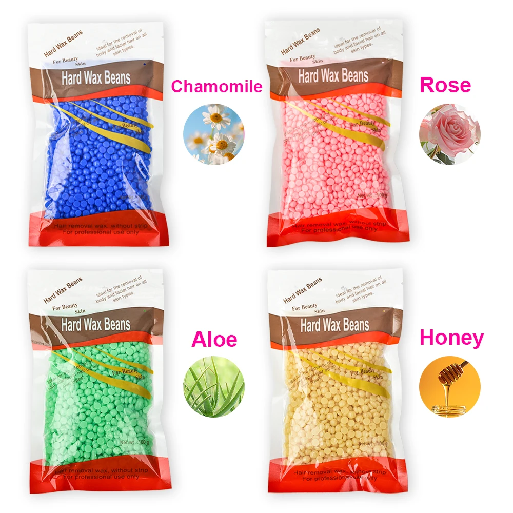 Hard Wax Beans 100g/200g/400g for Wax Heater Painless Depilatory Waxing Body Hair Removal Bean Unisex Hair Removal