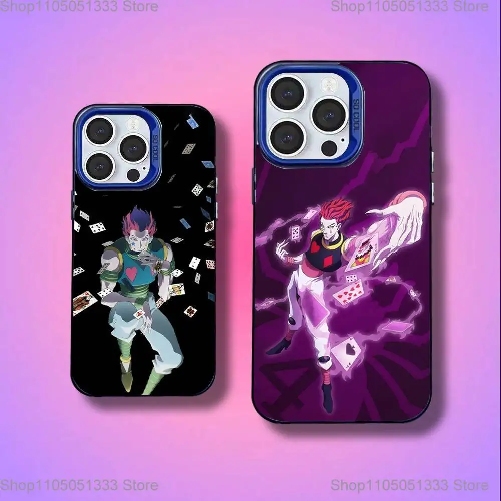 

Anime H-Hisoka M-Morow Phone Case For iPhone 16,15,14,13,12,11,Mini,Pro,E,SE4,XS,MAX Blue Candy Matte Cover