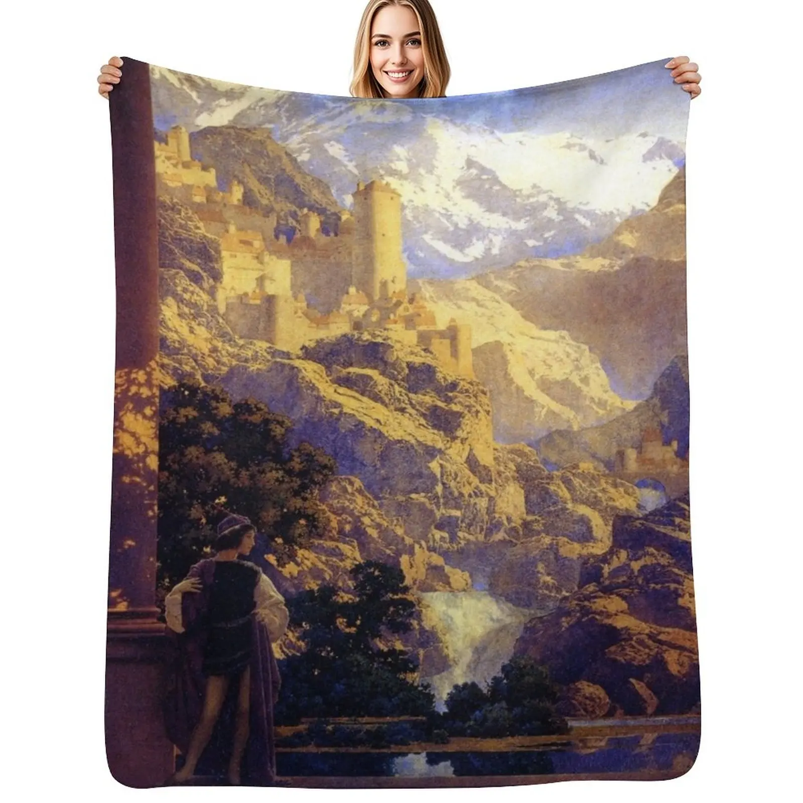 

Romance by Maxfield Parrish. Throw Blanket sofa bed Beautifuls Bed linens Blanket