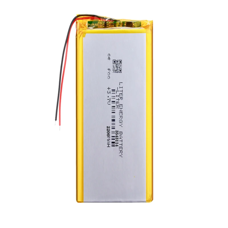 

10 pcs 3.7V 2200mah 3543114 3545115 Polymer Lithium Li-Po Rechargeable Battery For GPS PAD mobile Power bank Tablet PC E-Books