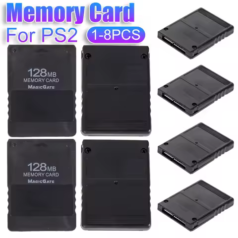 128MB Memory Card Save Game Data Stick for PS 2 PS2 for PlayStation 2 Gaming Accessories 1-8PCS