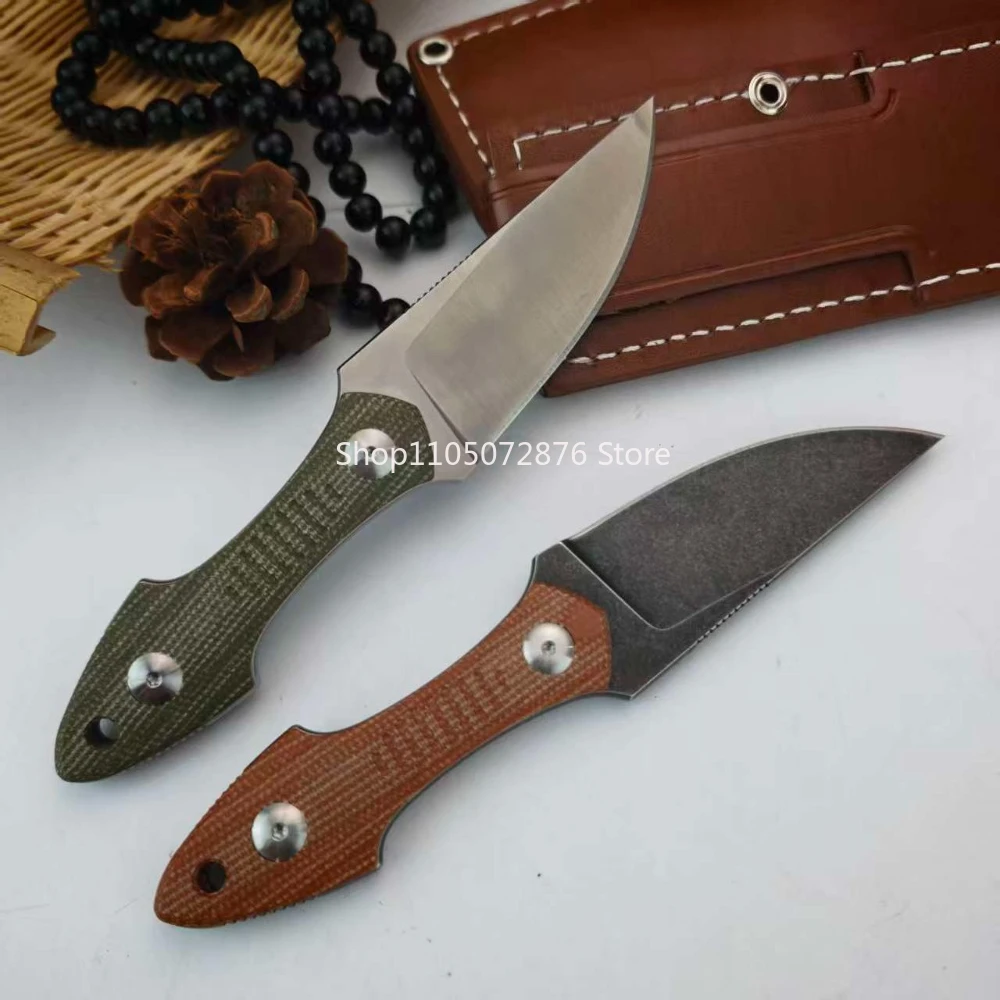 

EDC GMF3 Нож с фиксированным клинком высокой твердости для кемпинга и треккинга, многофункциональный, маленький карманный нож с кожаными ножнами, инструмент для активного отдыха