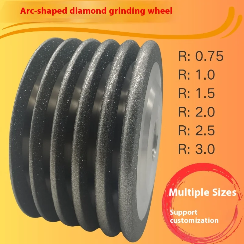 100mm 125mm 150mm R0.75 R1.0 R1.5 R2.0 R 2.5 R3.0 Arc CBN Grinding Wheel HSS Tap Slotted Grinding Wheel Grinding Tool Disc