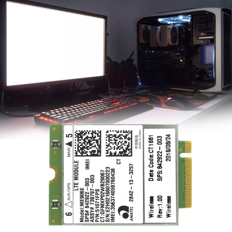 ME906E 4-GHz-Modul WWAN NGFF-Karte LTE-Module für EliteBook 720 G1 Notebook