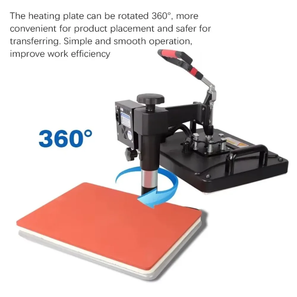 5 in 1 Combo Heat Press Machine Multifunctional Sublimation Transfer Printer for T Shirt Mug Cap Plate Phone Case Printing