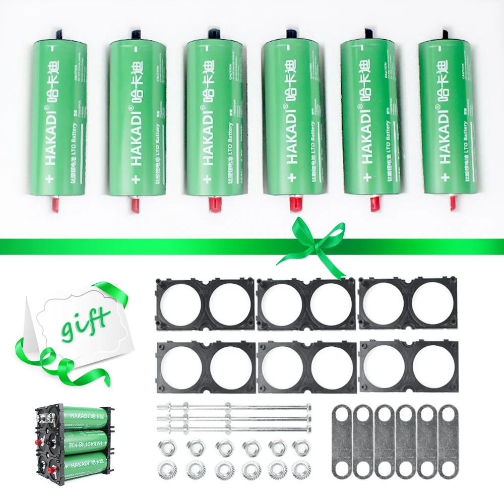 HAKADI 60165 LTO 2.4V 40Ah Original Grade A Brand New Rechargeable Lithium Titanate Batteries For DIY Solar Car Audio Power Grid