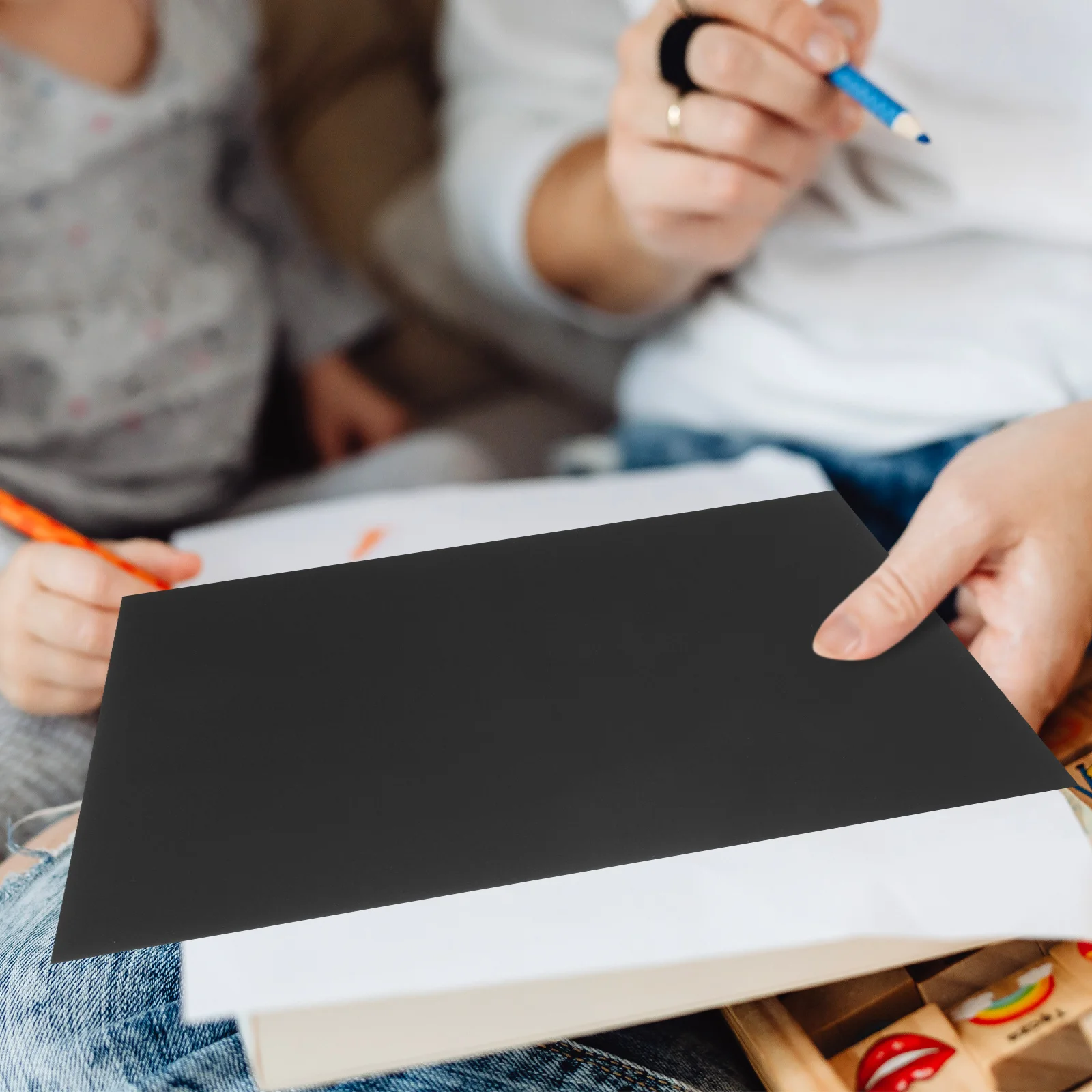 

55Pcs Paper Collection Black Coated Scratchable Drawing Pages for Creative Kids 50 Sheets 5 Bamboo Tools Develops