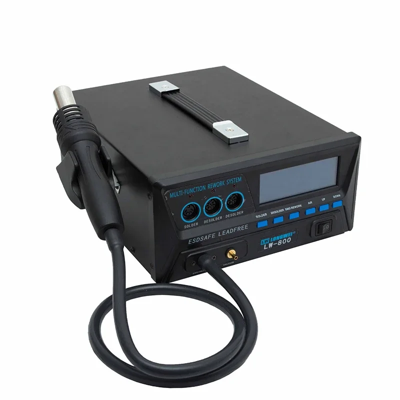 Stasiun solder BGA rework dengan alat las lainnya yang kuat, USB 3 in 1, SMD Hot Air Solder, dan peralatan meja las lainnya.