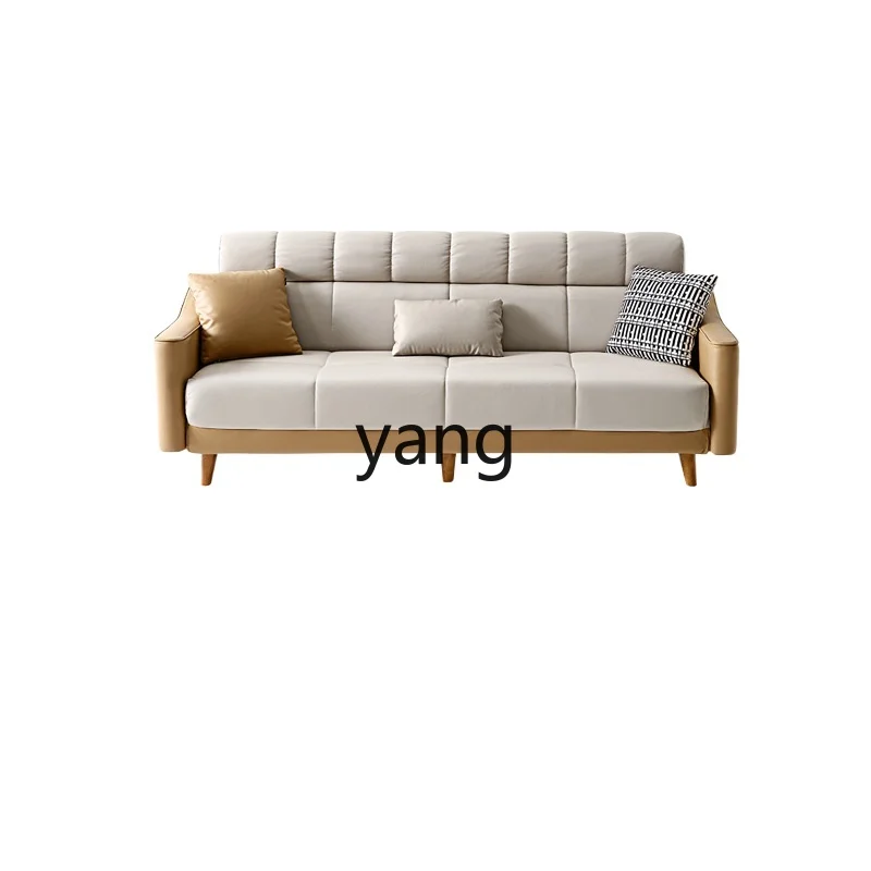 LMM log wind folding sofa bed dual-purpose small apartment technology fabric sofa