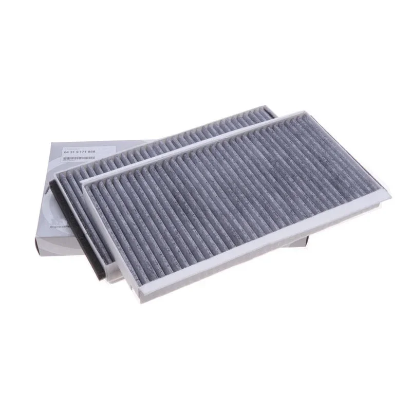 2x Car Pollen Cabin Air Filter For BMW 5 6 Series Alpina B5 B6 E60 E61 E63 E64 2006 2007 2008 2009 2010 64319171858 64316935823